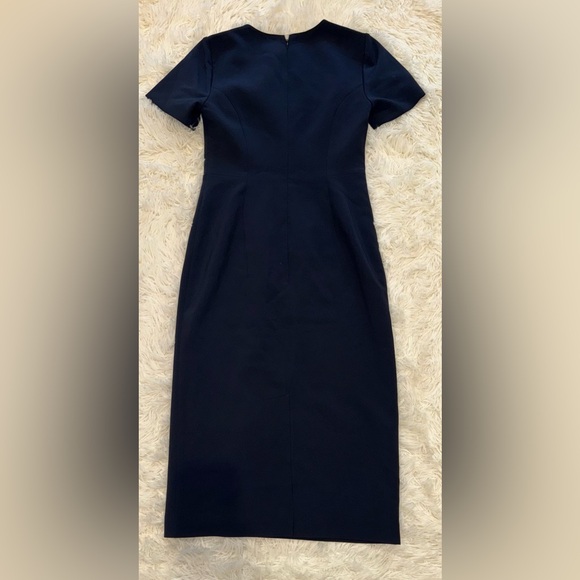 NEW Sachin & Babi Tamara Dark Midnight Bead Detail Stretch Crepe Midi Dress Sz 2 - Picture 6 of 7